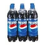 PEPSI COLA SODA 16 OZ BOTTLES 6 PACK