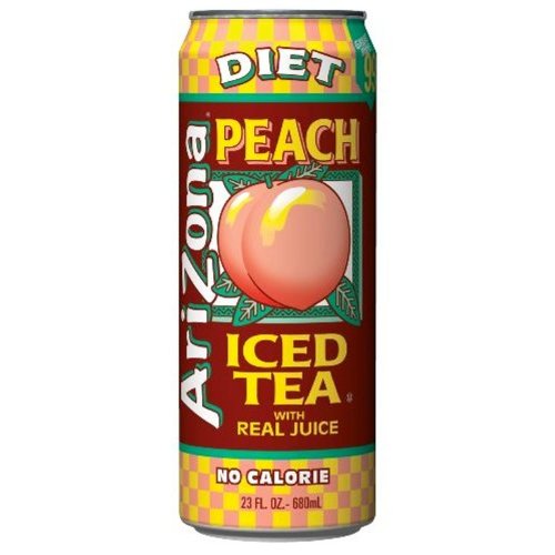 Arizona Tea Can, Diet Peach, 23 Ounce (Pack of 24)