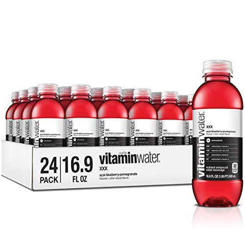 vitaminwater xxx, electrolyte enhanced water w vitamins, açai-blueberry-pomegranate drinks, 16.9 Fl Oz (24 Count)