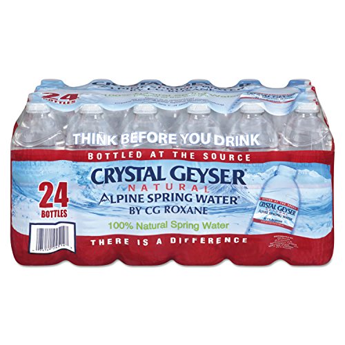 Crystal Geyser, 24514CT, Alpine Spring Water, 16.9 oz Bottle, 24 Bottles in Case, Sold As 1 Case