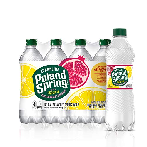 Poland Spring Sparkling Water, Pomegranate Lemonade, 16.9 oz. Bottles (Pack of 8)