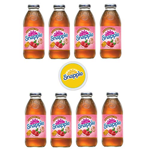 Snapple Iced Tea, 16oz Bottle (Pack of 8, Total of 128 Fl Oz) sticker included (4 Diet Lemon Tea4 Half 'n Half)