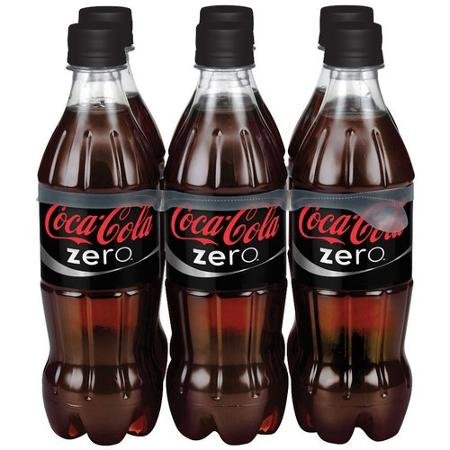 COCA COLA COKE SODA ZERO 16 OZ BOTTLES 6 PACK