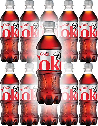 Diet Coke, 20 Fl Oz Bottle (Pack of 10, Total of 200 Fl Oz)