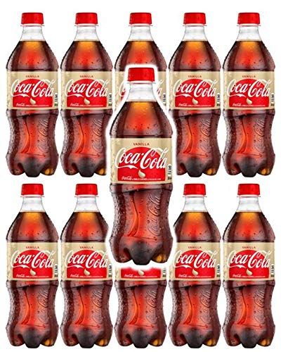 Coca-Cola Vanilla 20 oz Soda Bottles (Pack of 10, Total of 200 FL OZ)