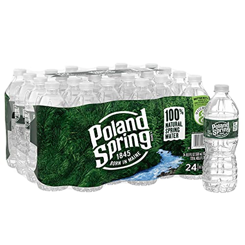 Poland Spring 100% Natural Spring Water, Non-Deposit, 16.9 fl oz (24 Pack)