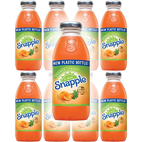 Snapple Orange Carrot, All Natural, 16 Fl Oz (Pack of 8, Total of 128 Fl Oz)