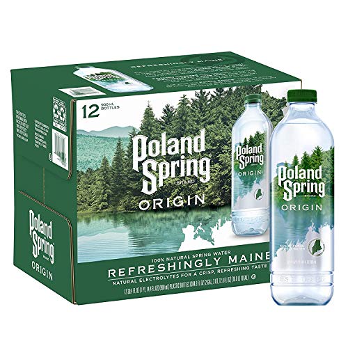 Natural Spring Water, 900mL Recycled Plastic Bottle (12 Pack), 30.4 Fl Oz, 1 Pack of 12