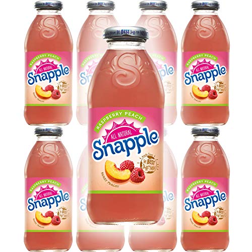 Snapple Raspberry Peach, All Natural, 16 Fl Oz (Pack of 8, Total of 128 Fl Oz)