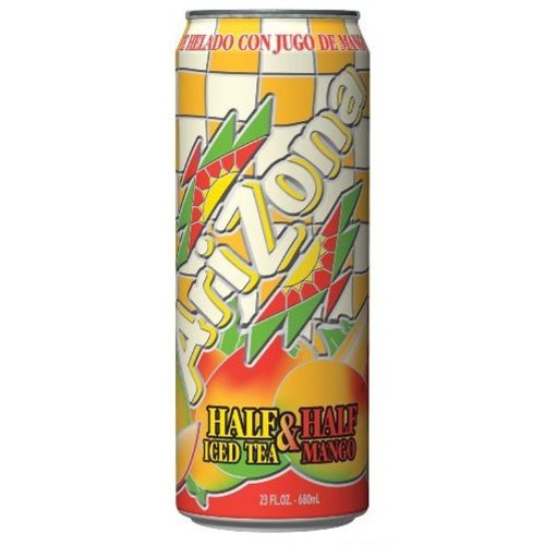 Arizona Mango Half and Half Tea, 23-Ounce (Pack of 24) Half N Half Tea, Mango