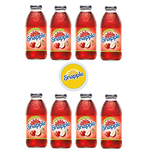 Snapple Iced Tea, 8 Snapple Apple, 16oz Bottle (Pack of 8, Total of 128 Fl Oz) sticker included