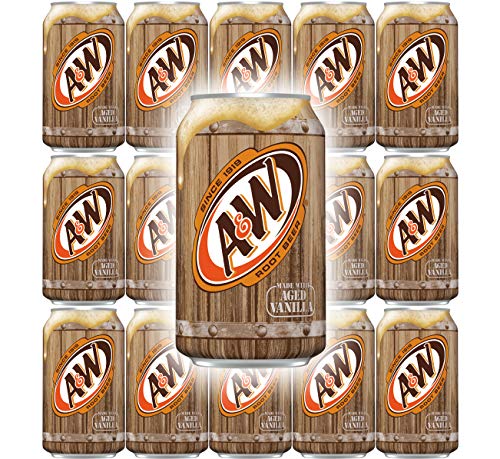 A&W Root Beer, 12 Fl Oz Can, (Pack of 15, Total of 180 Fl Oz)