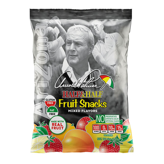 Arizona Arnold Palmer Half and Half Fruit Snacks, Gluten Free Mixed Fruit Gummy Chews, 5 Ounce Individual Single Serve Bags (Pack of 12), 60 Ounce Arnold Palmer 5 Ounce (Pack of 12)